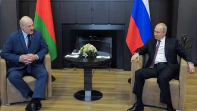 الرئيس الروسي فلاديمير بوتين يستقبل نظيره البيلاروسي ألكسندر لوكاشنكو في سوتشي بروسيا بتاريخ 28مايو 2021